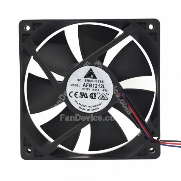 Delta AFB1212L DC 12V 0.21A 2 Wires / 3 Wires / 4 Wires Axial Cooling Fan