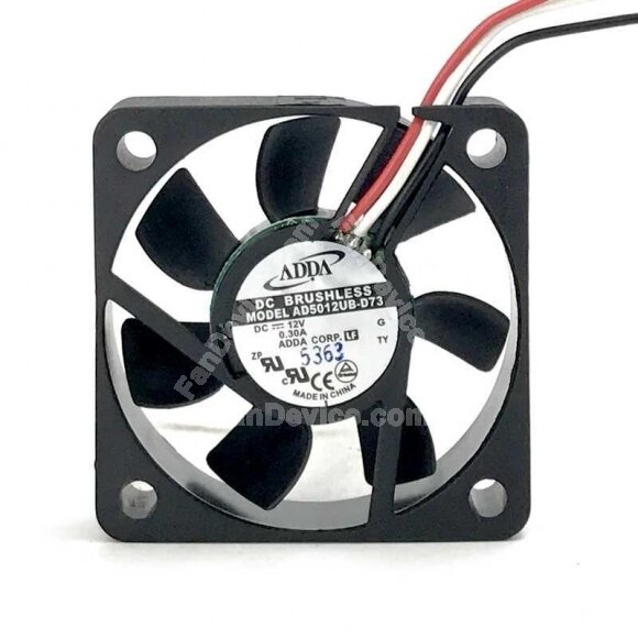 ADDA AD5012UB-D73 DC 12V 0.3A 2 Wires / 3 Wires Axial Cooling Fan