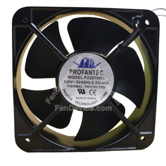 PROFANTEC P2207HBL AC 230V 0.3/0.46A Axial Cooling Fan