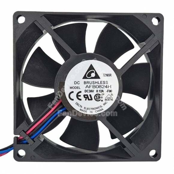 Delta AFB0824H DC 24V 0.12A 2 Wires / 3 Wires Axial Cooling Fan