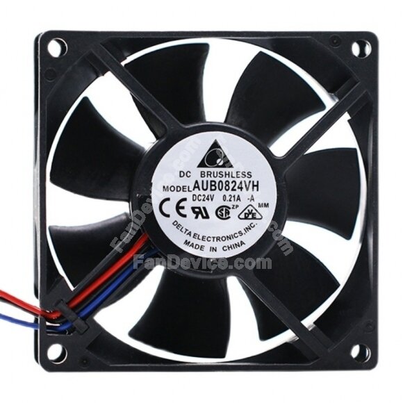 Delta AUB0824VH DC 24V 0.21A 2 Wires / 3 Wires / 4 Wires Axial Cooling Fan