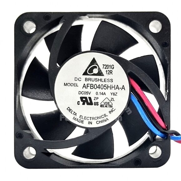 Delta AFB0405HHA-A DC 5V 0.14A 2 Wires / 3 Wires Axial Cooling Fan