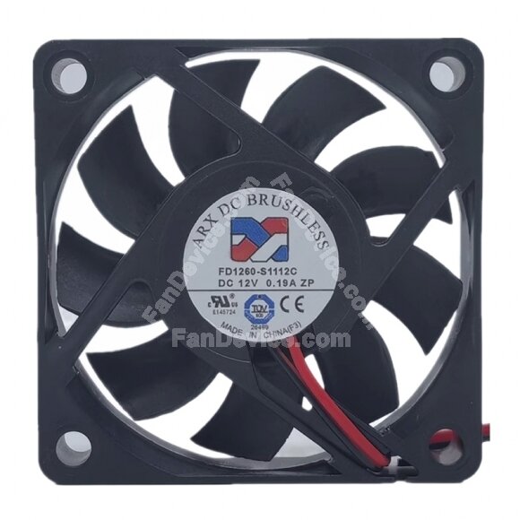 ARX FD1260-S1112C DC 12V 0.19A 6015 Axial Brushless Cooling Fan