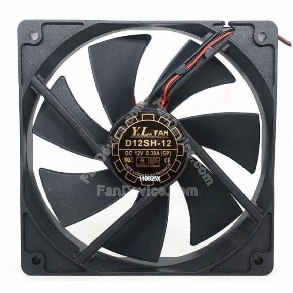 Yate Loon Y.L.FAN D12SH-12 DC 12V 0.30A 2 Wires / 3 Wires / 4 Wires Axial Cooling Fan