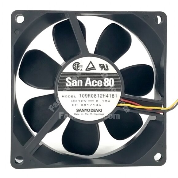 Sanyo Denki San Ace 80 109R0812H4181 DC 12V 0.13A 8025 Axial Cooling Fan