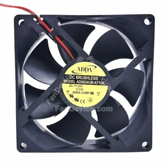 ADDA AD0924UB-A71GL DC 24V 0.21A 2 Wires Axial Cooling Fan