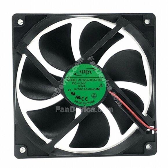 ADDA AD1224HX-A71GL DC 24V 0.24A 2 Wires Axial Cooling Fan