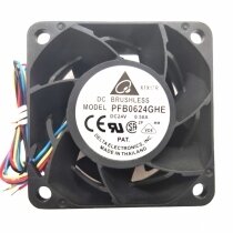 Delta PFB0624GHE DC 24V 0.58A 2 Wires / 3 Wires / 4 Wires Axial Cooling Fan