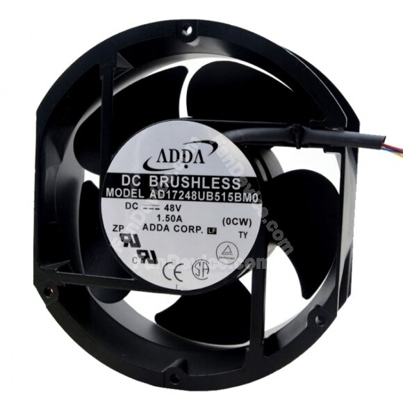 ADDA AD17248UB515BM0 DC 48V 1.50A 2 Wires / 3 Wires / 4 Wires Axial Cooling Fan