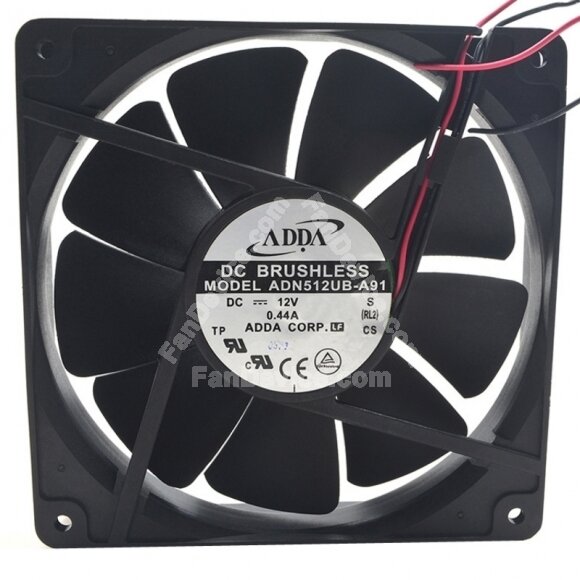 ADDA ADN512UB-A91 DC 12V 0.44A 2 Wires Axial Cooling Fan
