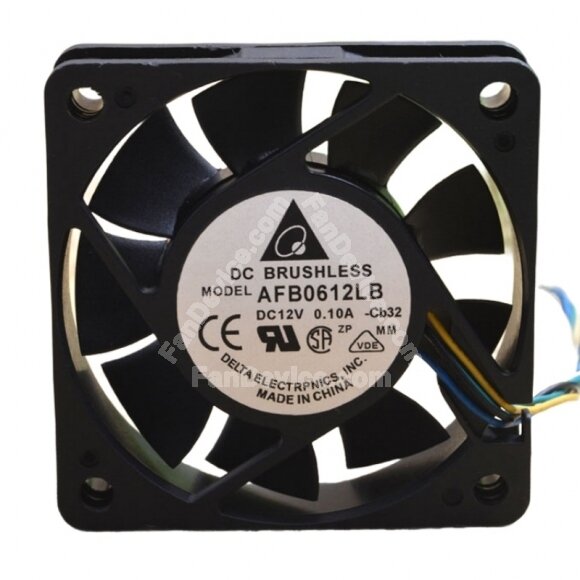 Delta AFB0612LB DC 12V 0.10A 2 Wires / 3 Wires / 4 Wires Axial Cooling Fan