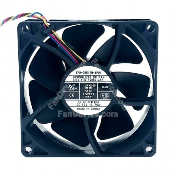 DWPH EFH-08E12W-IP01 DC 12V 0.70A 2 Wires / 3 Wires / 4 Wires Axial Cooling Fan