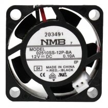 NMB 02510SS-12P-BA DC 12V 0.10A 2510 Axial Cooling Fan