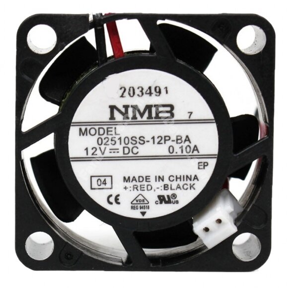 NMB 02510SS-12P-BA DC 12V 0.10A 2510 Axial Cooling Fan