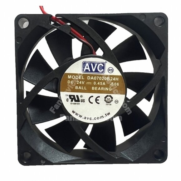 AVC DA07020B24H DC 24V 0.45A 2 Wires / 3 Wires / 4 Wires Axial Cooling Fan