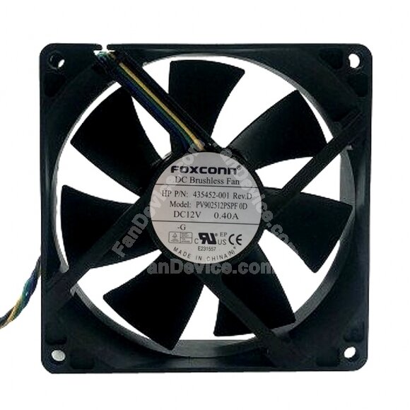 Foxconn 432768-001 PV902512PSPF DC 12V 0.4A 4 Wires Axial Cooling Fan