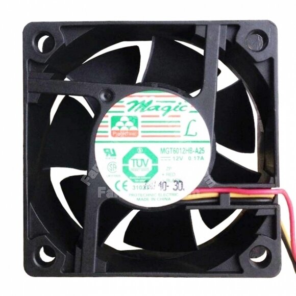 MAGIC MGT6012HB-A25 DC 12V 0.17A 3 Wires Axial Cooling Fan