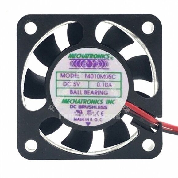MECHATRONICS F4010M05C DC 5V 0.10A 2 Wires Axial Cooling Fan