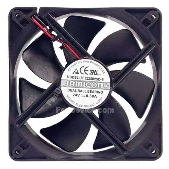 JAMICON JF1225B2SR-R DC 24V 0.60A 9225 Axial DUAL Ball Bearing Cooling Fan