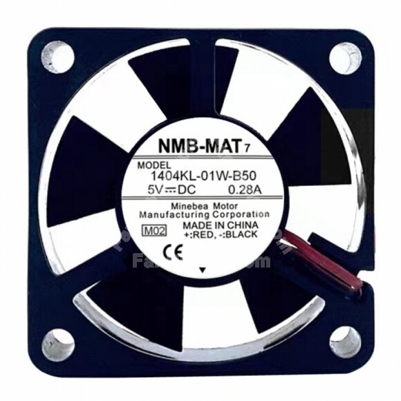 NMB 1404KL-01W-B50 DC 5V 0.28A 2 Wires Axial Cooling Fan