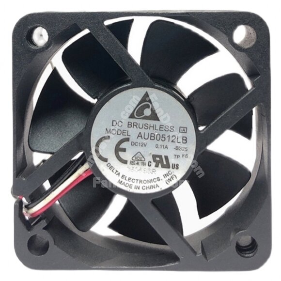 Delta AUB0512LB DC 12V 0.11A 5015 Axial Brushless Cooling Fan