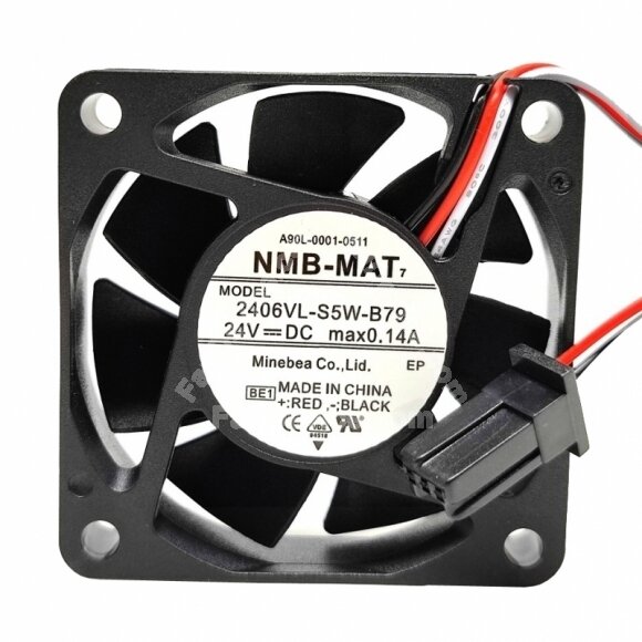 NMB 2406VL-S5W-B79 A90L-0001-0511 DC 24V 0.14A 3 Wires Axial Cooling Fan