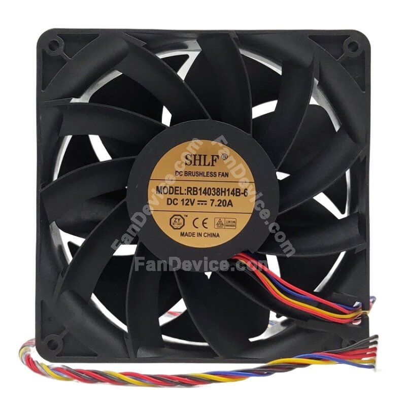 WHATSMINER Server Fan KZ14038B012U – 14cm, 12V, 7.20A, 4-Pin Cooling Fan