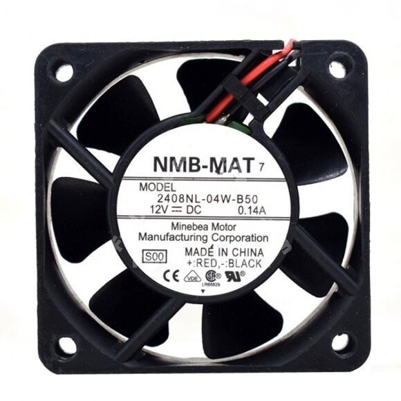 NMB 2408NL-04W-B50 DC 12V 0.14A 2 Wires Axial Cooling Fan