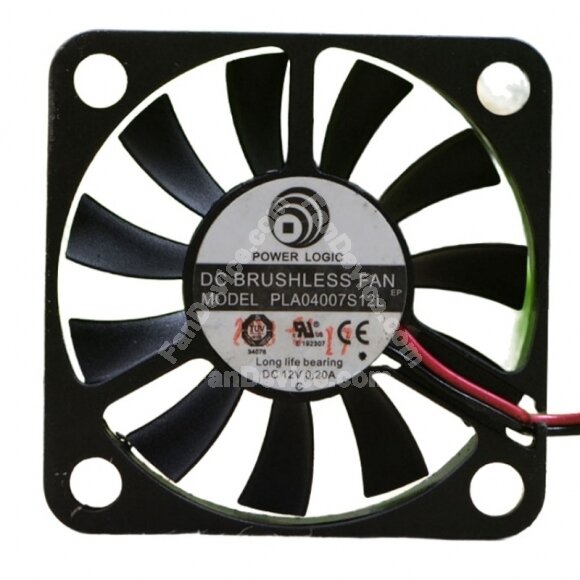 POWER LOGIC PLA04007S12L DC 12V 0.20A 2 Wires / 3 Wires Axial Cooling Fan