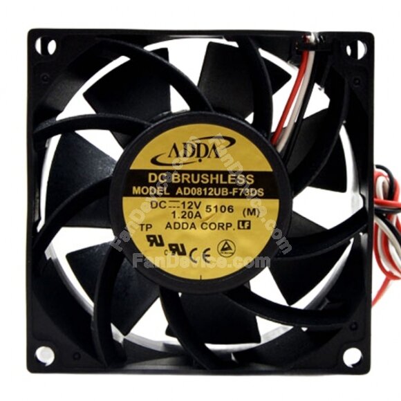 ADDA AD0812UB-F73DS DC 12V 1.20A 8038 Axial Brushless Cooling Fan