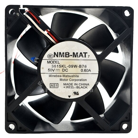 NMB-MAT 3615KL-09W-B76 DC 50V 0.60A 9032 Axial Cooling Fan