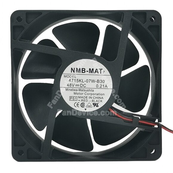 NMB-MAT 4715KL-07W-B30 DC 48V 0.21A 12038 Axial Cooling Fan