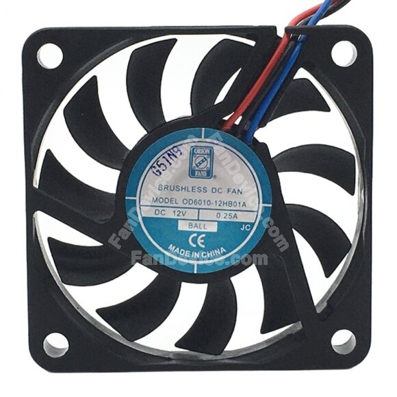 Orion OD6010-12HB01A DC 12V 0.25A 6010 Axial Brushless Cooling Fan