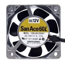 Sanyo Denki San Ace 60L 109L0612S407 DC 12V 0.17A 6025 Axial Cooling Fan