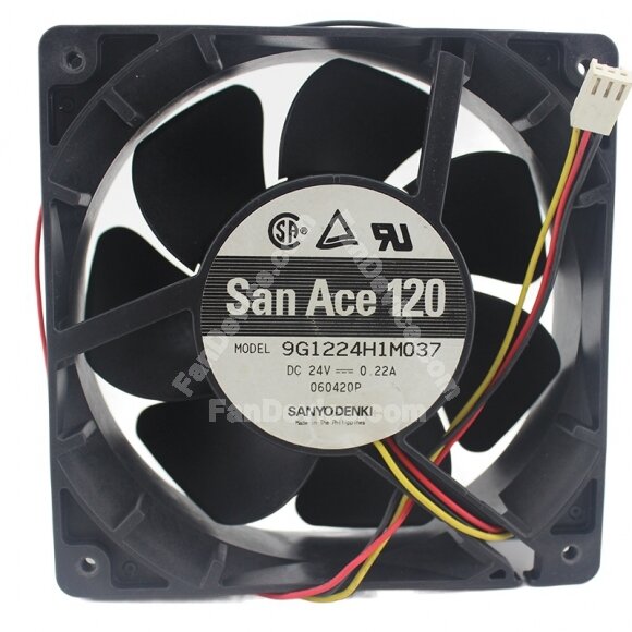 Sanyo Denki San Ace 120 9G1224H1M037 DC 24V 0.22A 12038 Axial Cooling Fan