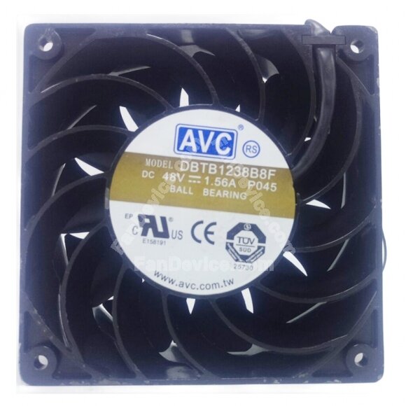 AVC DBTB1238B8F DC 48V 1.56A 12038 Ball Bearing Axial Cooling Fan