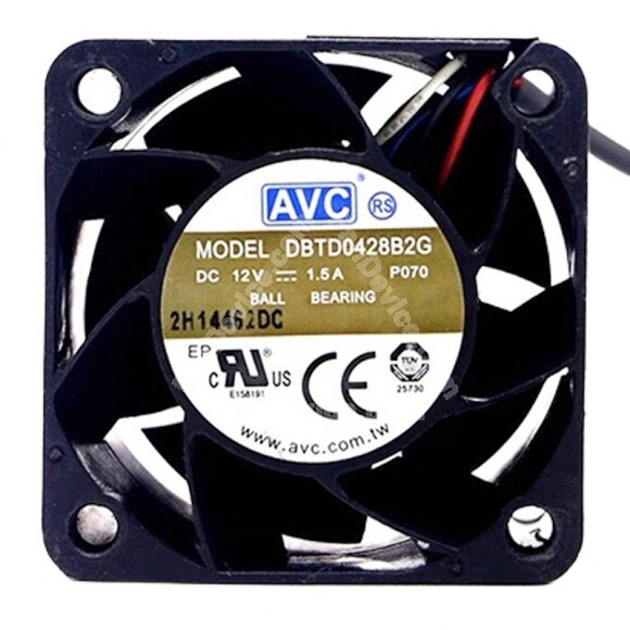 AVC DBTD0428B2G DC 12V 1.5A 4028 Ball Bearing Axial Cooling Fan