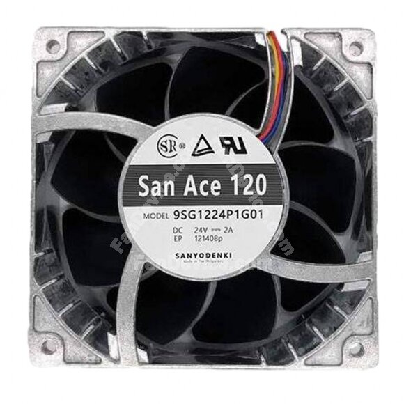 Sanyo Denki 9SG1224P1G01 DC 24V 2A 12038 Axial Cooling Fan