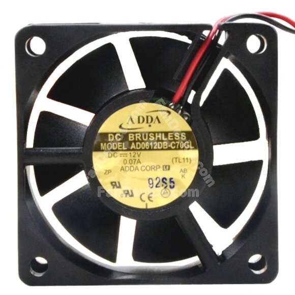 ADDA AD0612DB-C70GL DC 12V 0.07A 6020 Brushless Axial Cooling Fan