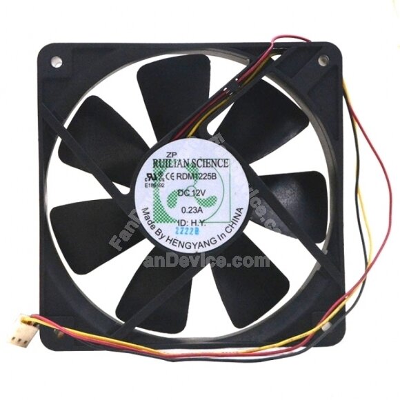 RUILIAN SCIENCE RDM1225B DC 12V 0.23A 2 Wires / 3 Wires Axial Cooling Fan