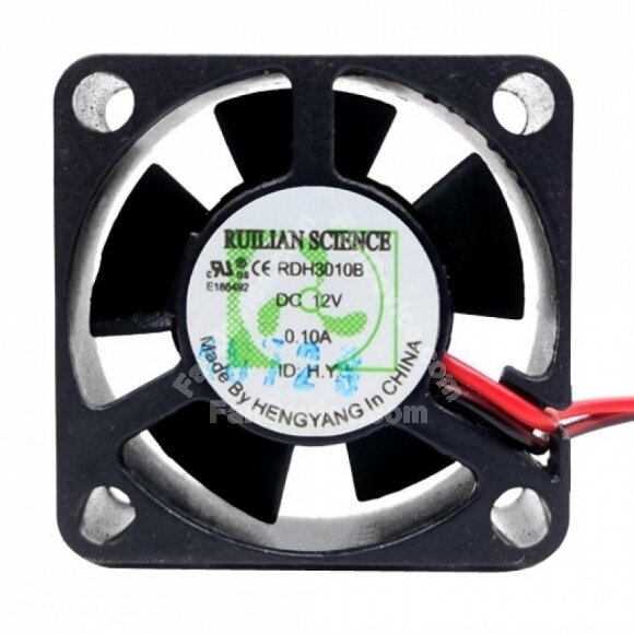 RUILIAN SCIENCE RDH3010B DC 12V 0.10A 2 Wires Axial Cooling Fan