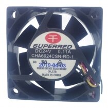 SuperRed CHA6024CSN-RD-1 DC 24V 0.11A 6025 Axial Cooling Fan