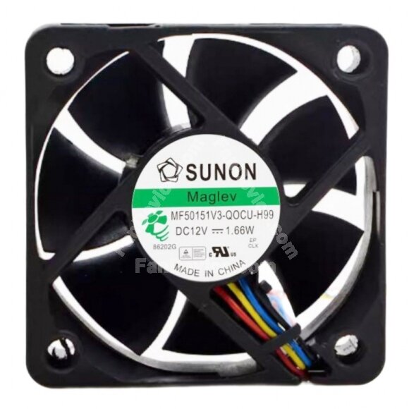 Sunon Maglev MF50151V3-QOCU-H99 DC 12V 1.66W 5015 Axial Cooling Fan