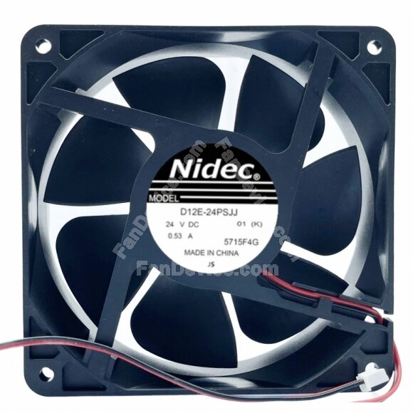 Nidec D12E-24PSJJ DC 24V 0.53A 2 Wires Axial Cooling Fan