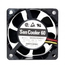 Sanyo Denki 9A0624S4D01 DC 24V 0.08A 3 Wires Axial Cooling Fan