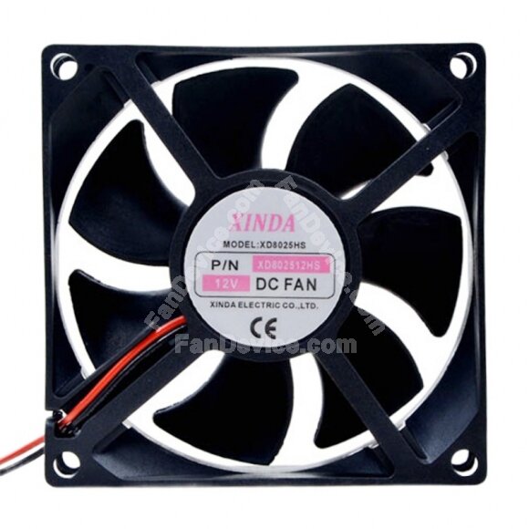 XINDA XD8025HS XD802512HS DC 12V 8025 Axial Cooling Fan