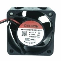 Sunon EF40201BX-D03C-A99 DC 12V 0.74W 2 Wires Axial Cooling Fan