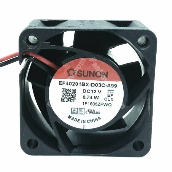 Sunon EF40201BX-D03C-A99 DC 12V 0.74W 2 Wires Axial Cooling Fan