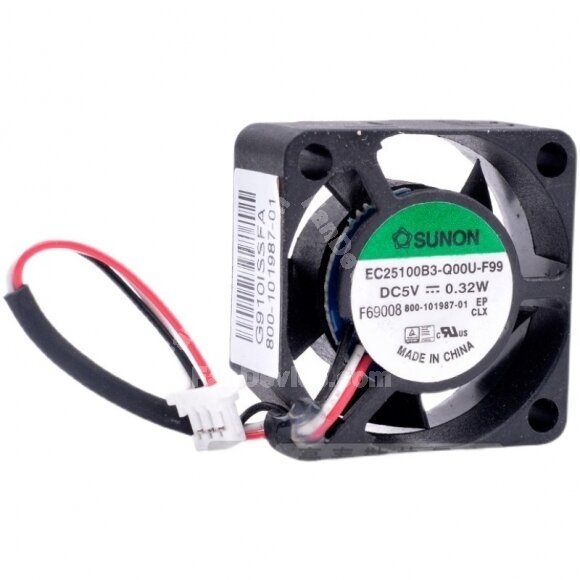 Sunon EC25100B3-Q00U-F99 DC 5V 0.32W 2 Wires / 3 Wires Axial Cooling Fan