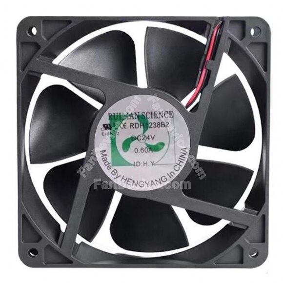 RUILIAN SCIENCE RDH1238B2 DC 24V 0.60A 2 Wires Axial Cooling Fan